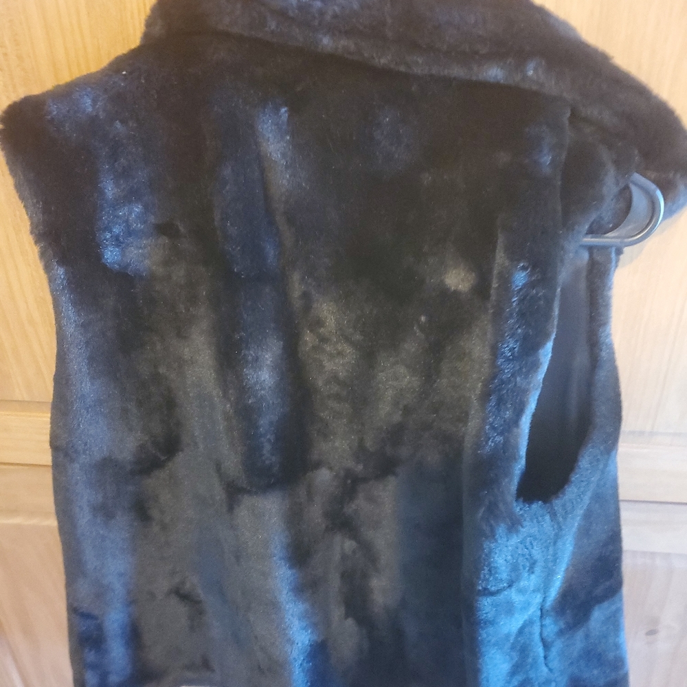Black fur vest